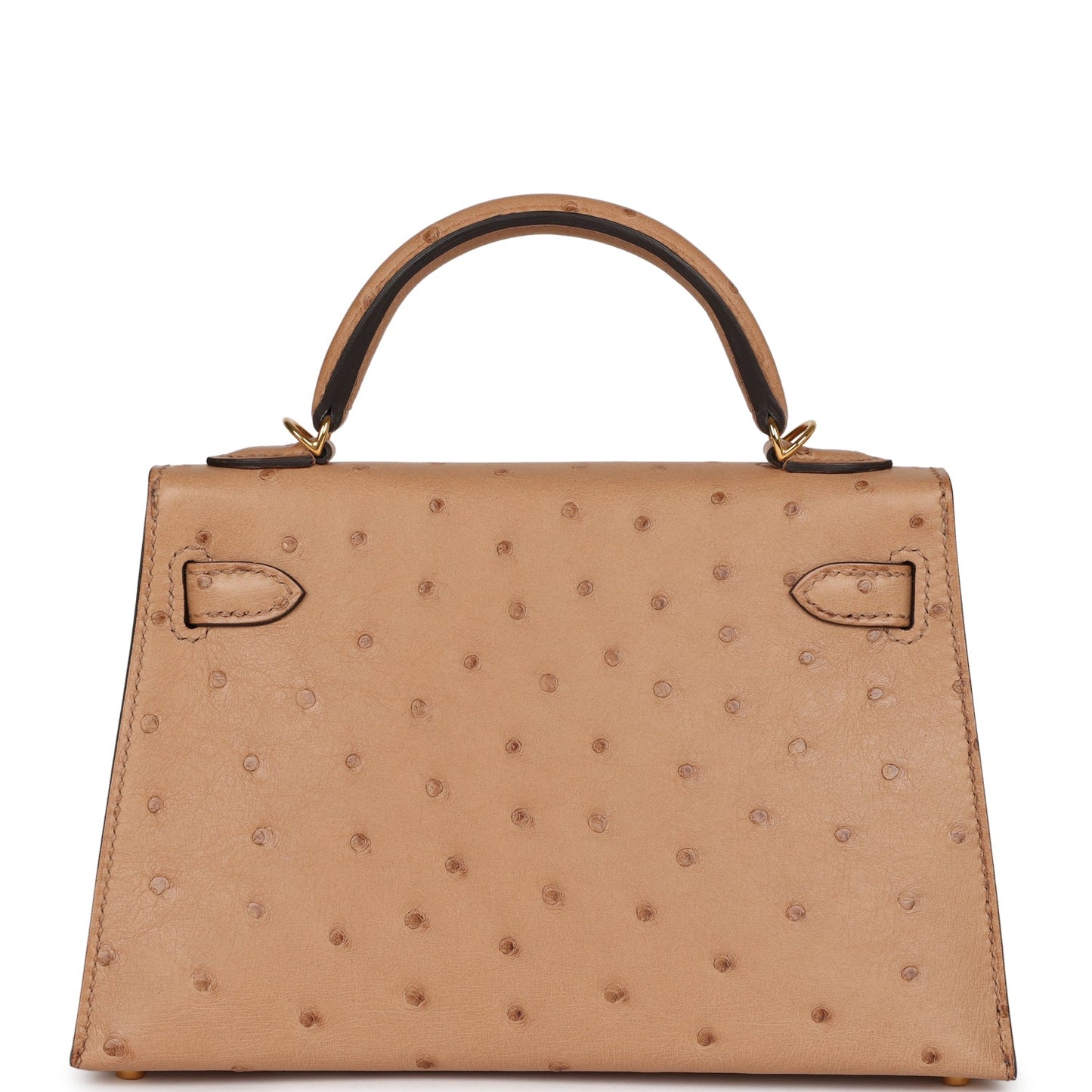 Luxury Hermes Kelly Sellier 20 Chai Ostrich Gold Hardware