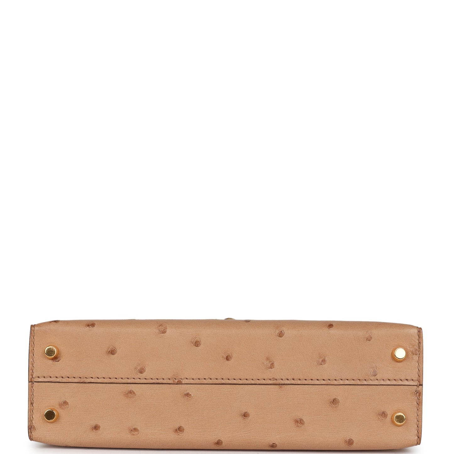 Luxury Hermes Kelly Sellier 20 Chai Ostrich Gold Hardware