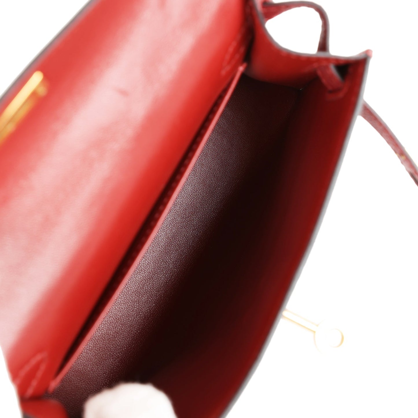 Top Quality Luxury Hermes Kelly 20 Rouge Grenat Chevre Gold Hardware