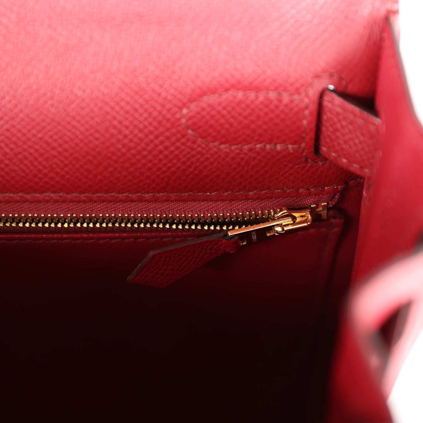 Luxury Hermes Kelly Sellier 28 Rouge Grenat Epsom Gold Hardware