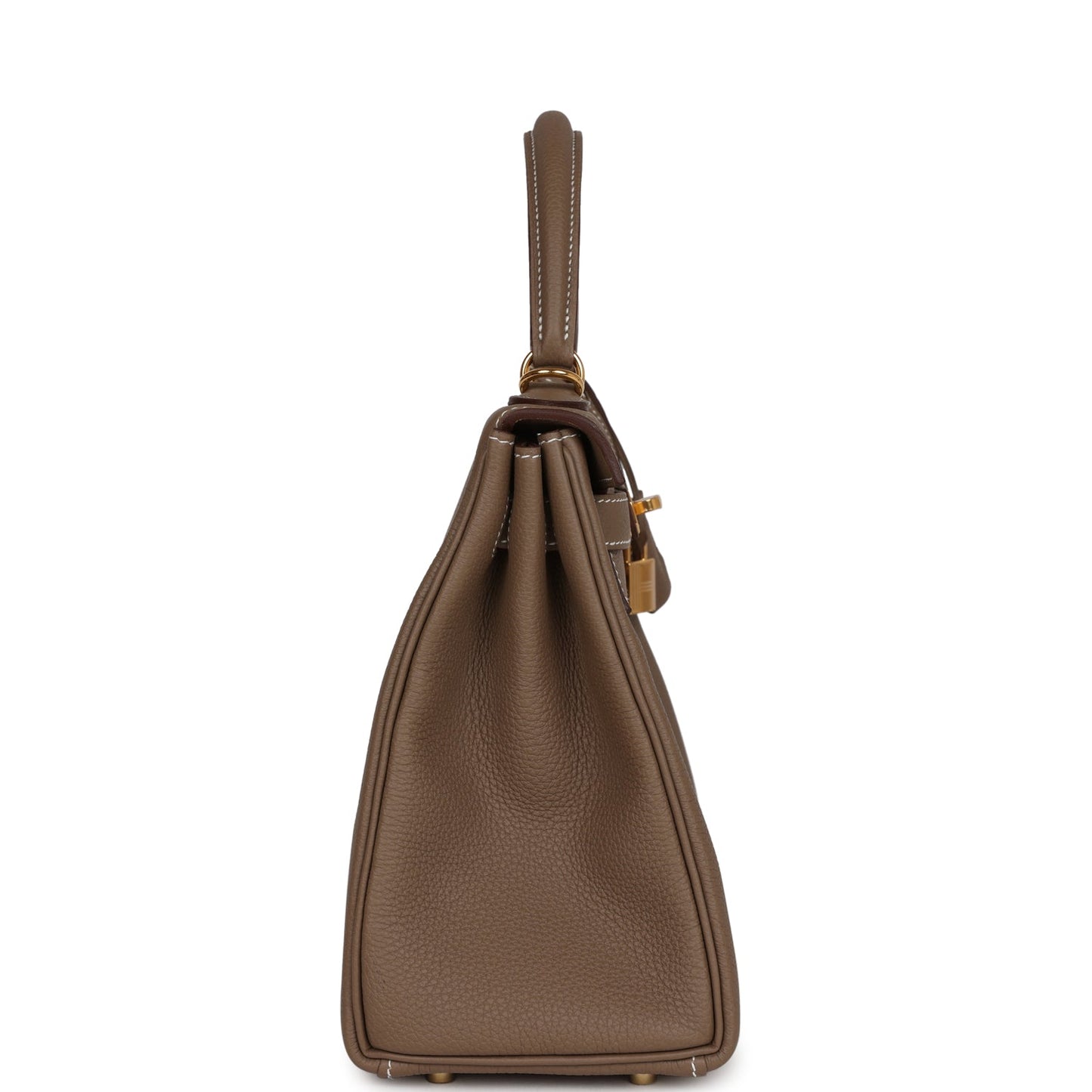 Luxury Hermes Kelly Retourne 28 Etoupe Togo Gold Hardware