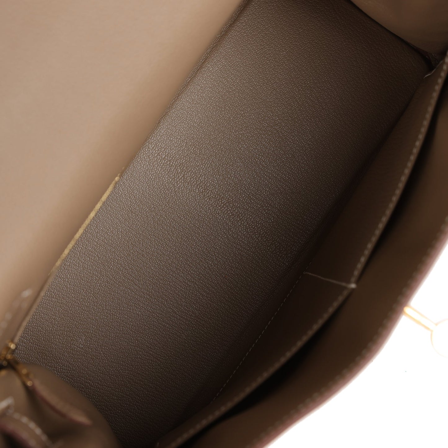 Luxury Hermes Kelly Retourne 28 Etoupe Togo Gold Hardware