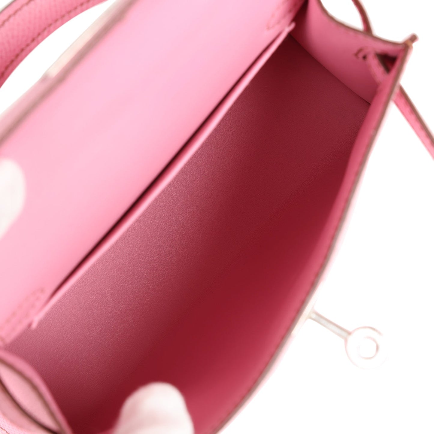 Luxury Hermes Kelly Sellier 20 Bubblegum Epsom Palladium Hardware