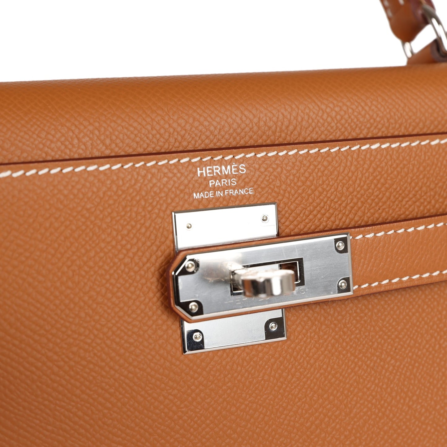 Luxury Hermes Kelly Sellier 28 Gold Epsom Palladium Hardware
