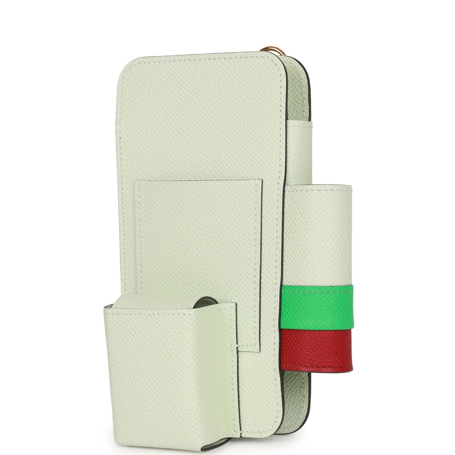 Luxury Hermes Luxury HermesWay Telephone Crossbody Vert Fizz, Vert Comics and Rubis Epsom Gold Hardware