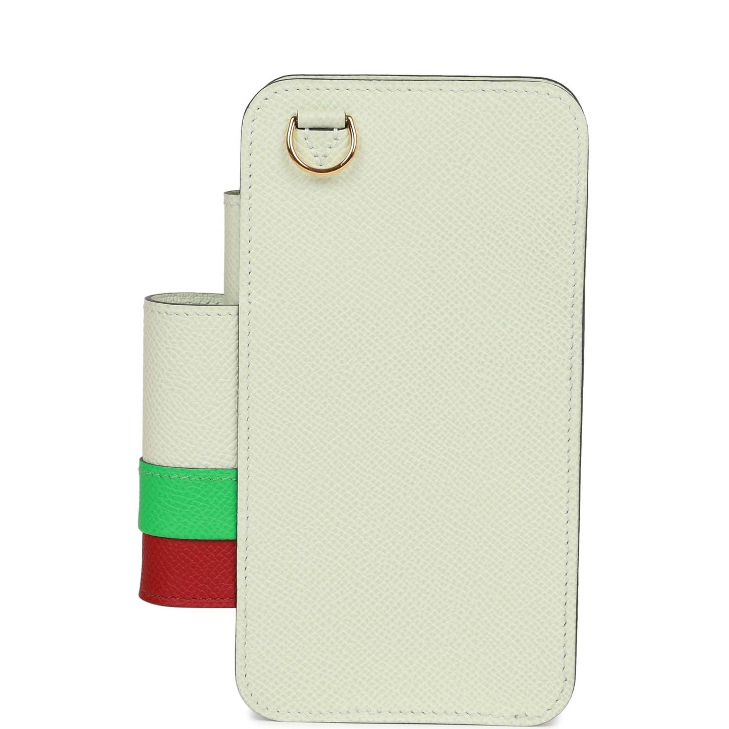 Luxury Hermes Luxury HermesWay Telephone Crossbody Vert Fizz, Vert Comics and Rubis Epsom Gold Hardware