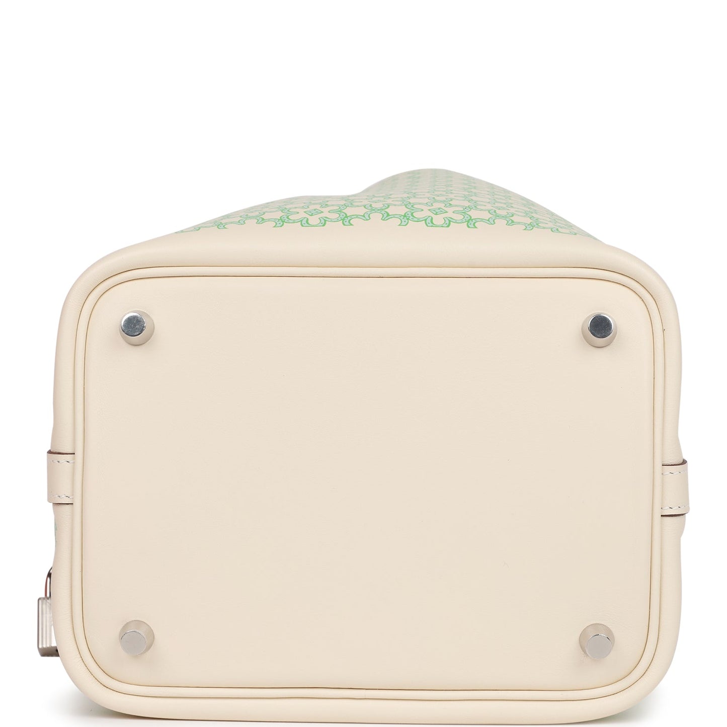 Luxury Hermes Picotin Lock 18 "Lucky Daisy" Nata Swift Palladium Hardware