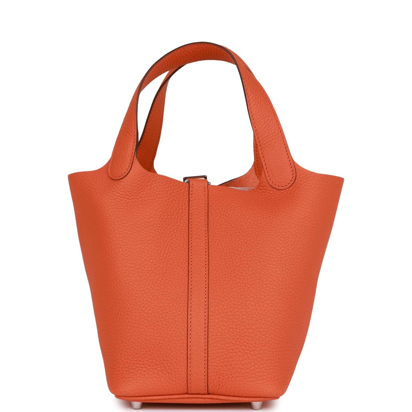 Luxury Hermes Picotin Lock 18 Orange Clemence Palladium Hardware