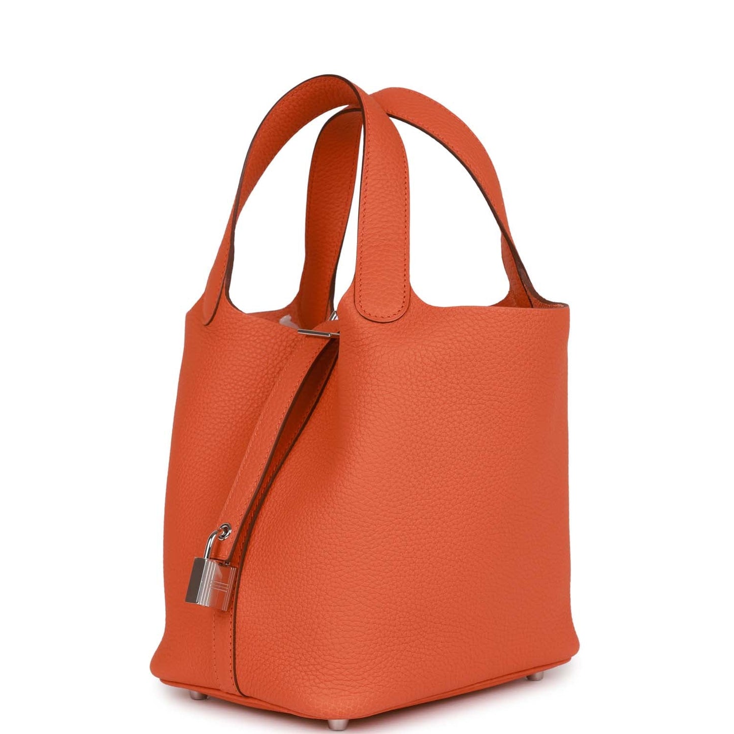 Luxury Hermes Picotin Lock 18 Orange Clemence Palladium Hardware