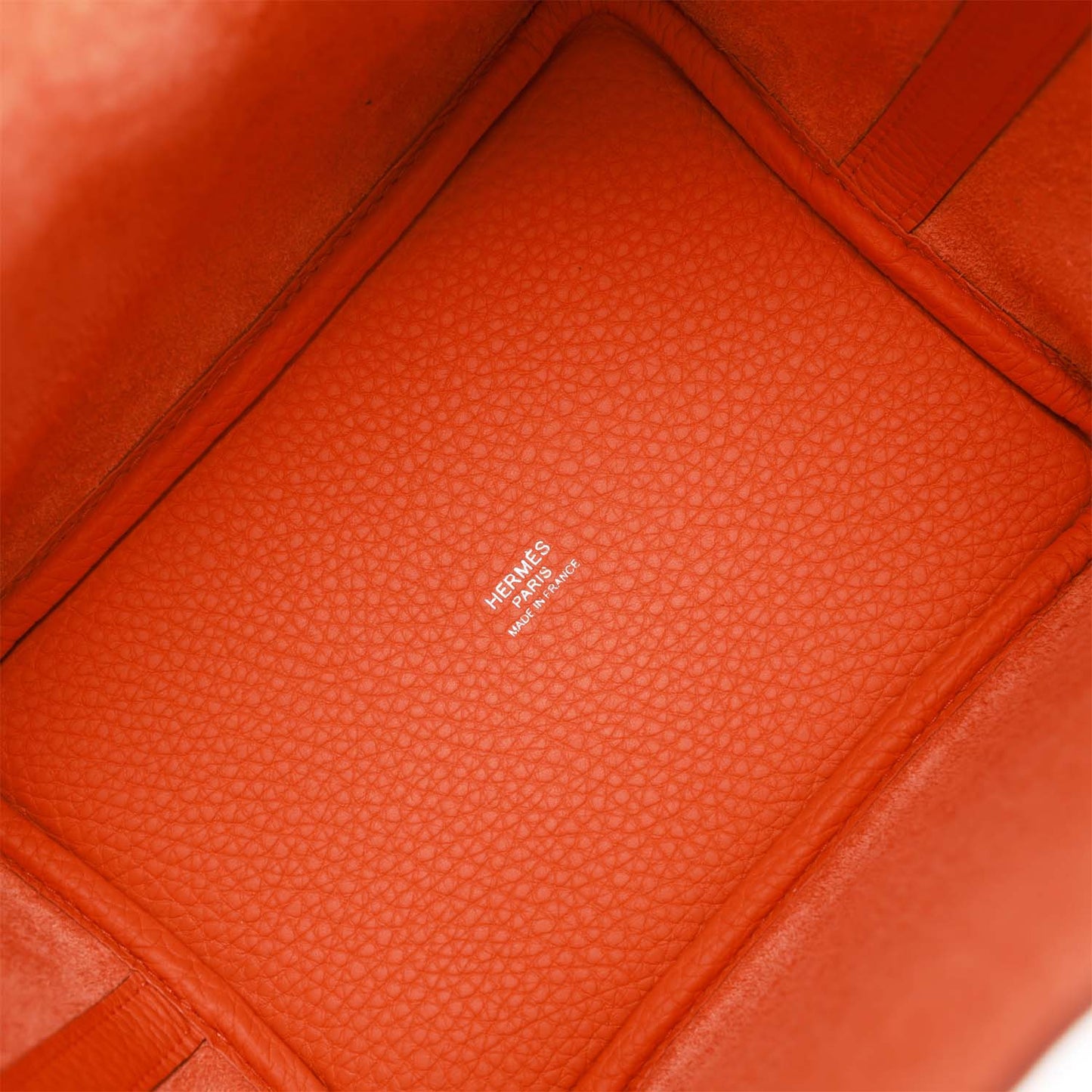 Luxury Hermes Picotin Lock 18 Orange Clemence Palladium Hardware