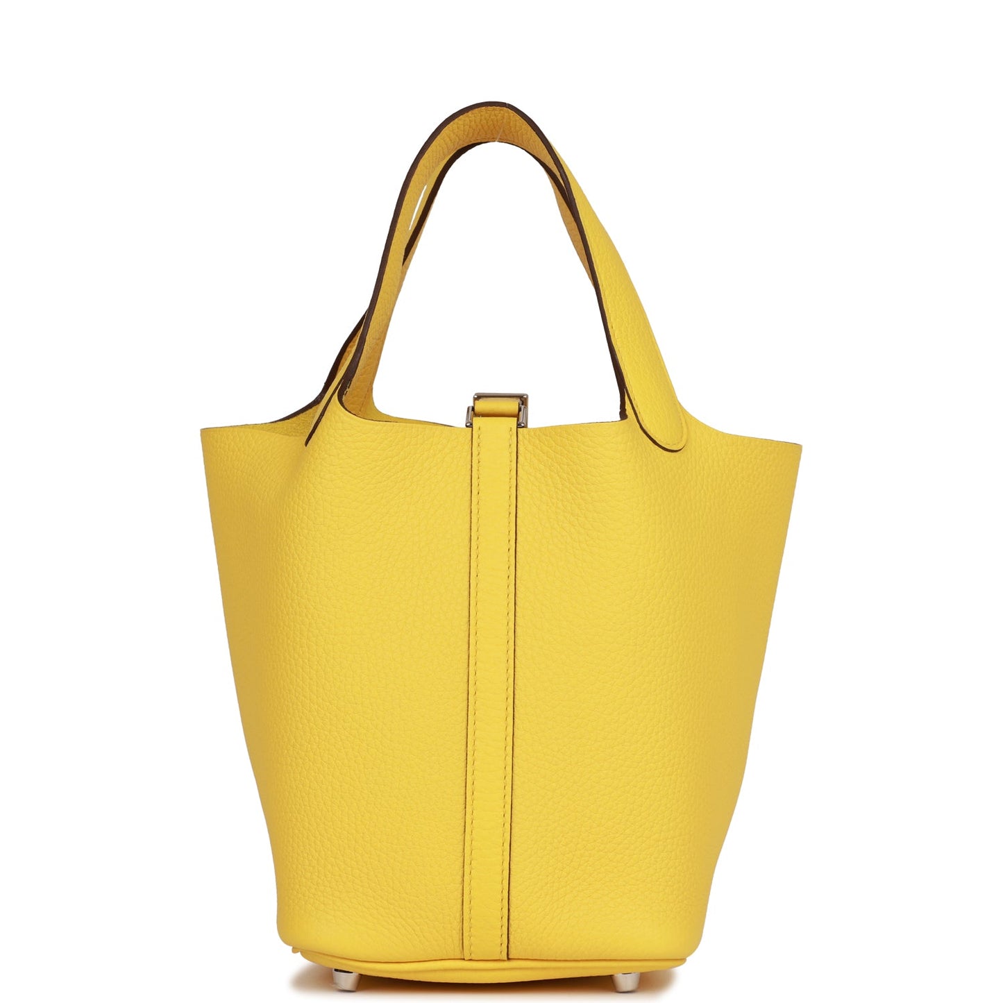 Luxury Hermes Picotin Lock 18 Jaune de Naples Clemence Palladium Hardware