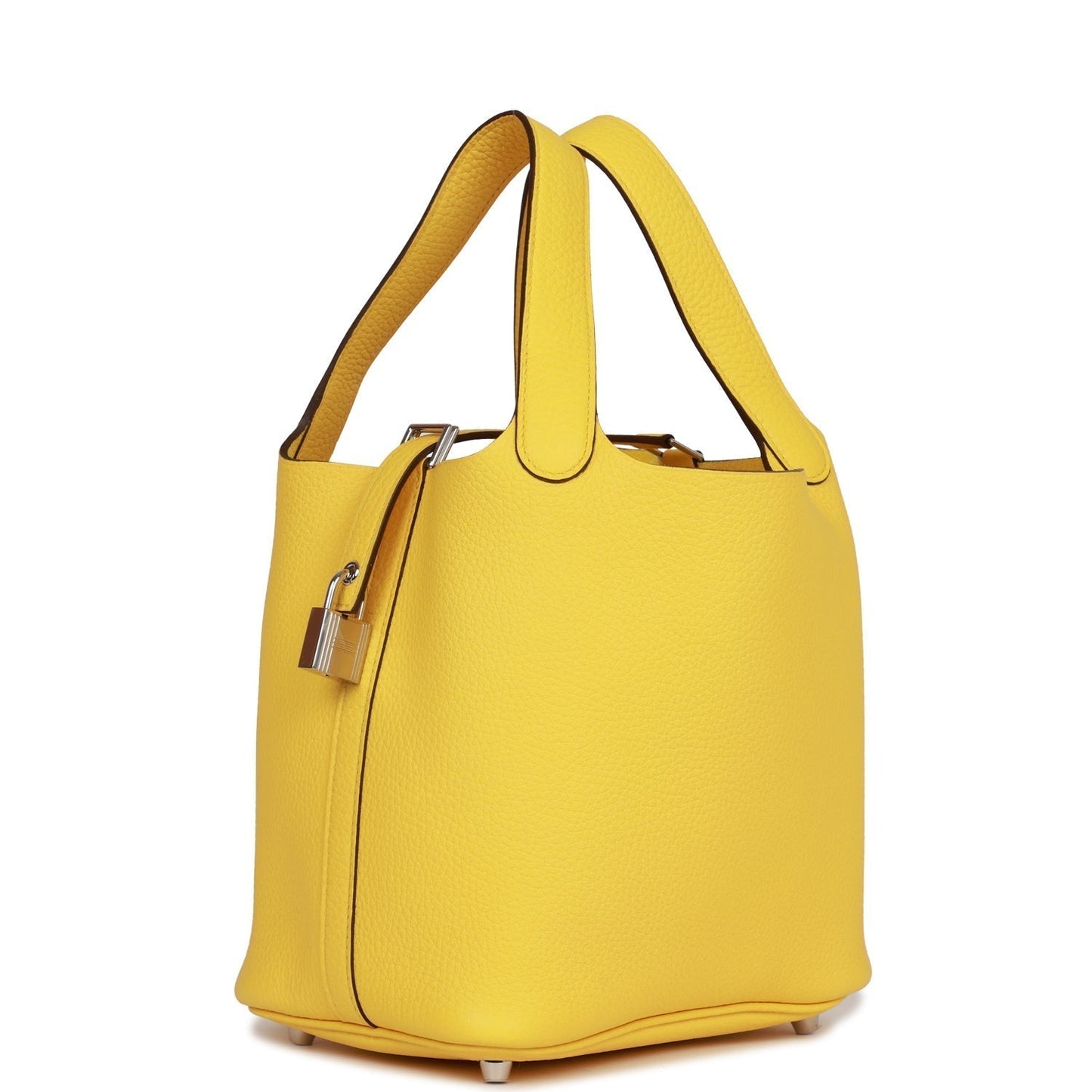 Luxury Hermes Picotin Lock 18 Jaune de Naples Clemence Palladium Hardware