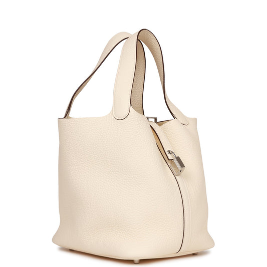 Luxury Hermes Picotin Lock 22 Nata Clemence Palladium Hardware
