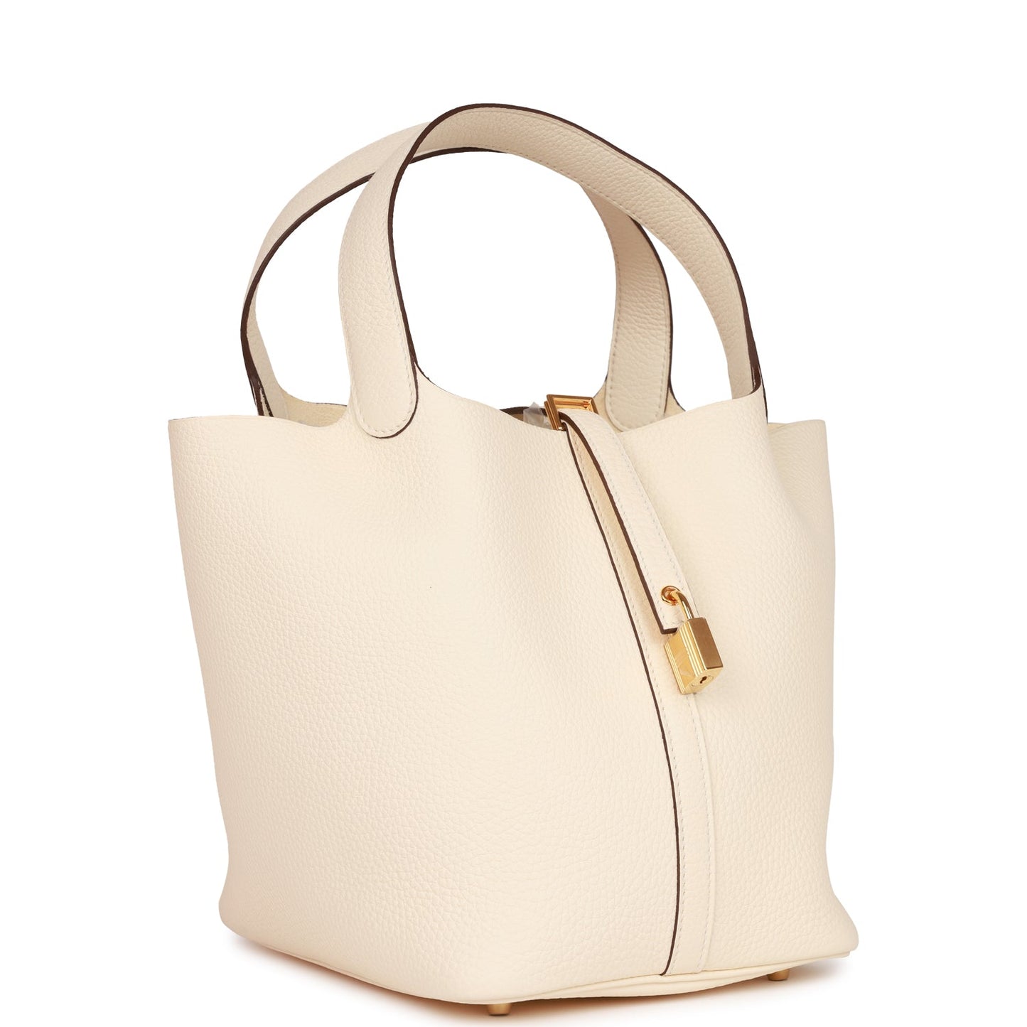 Luxury Hermes Picotin Lock 22 Nata Clemence Gold Hardware