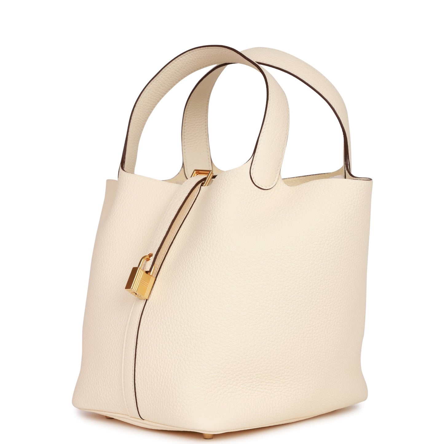 Luxury Hermes Picotin Lock 22 Nata Clemence Gold Hardware