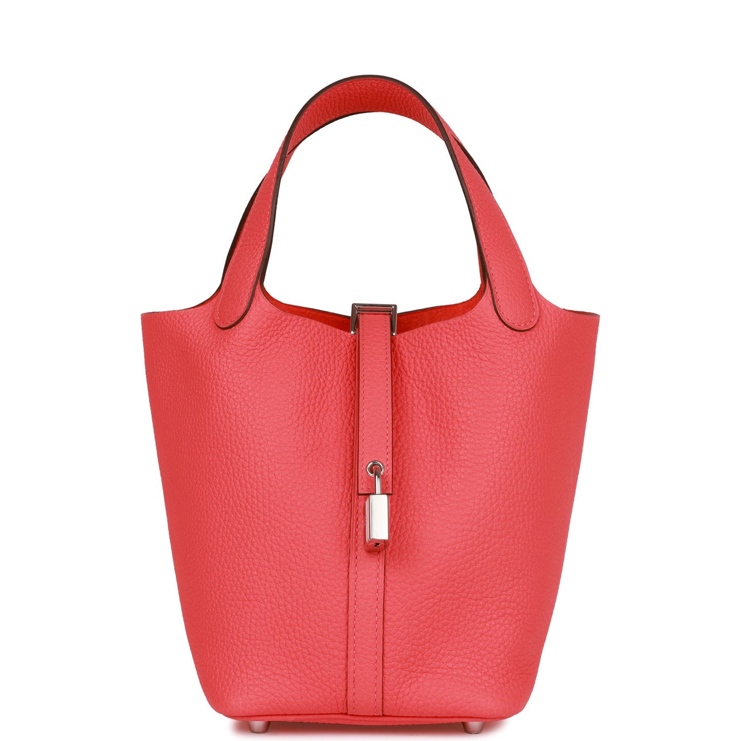 Luxury Hermes Picotin Lock 18 Rose Texas Clemence Palladium Hardware