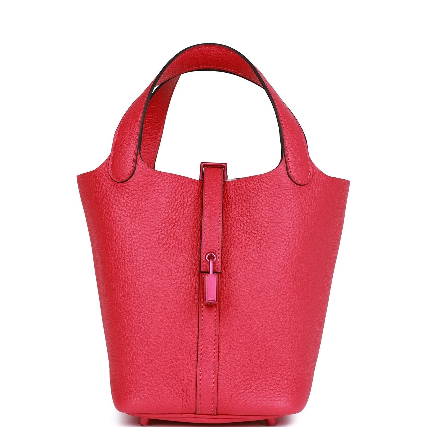 Luxury Hermes Monochrome Picotin 18 Rose Mexico Clemence Pink Hardware