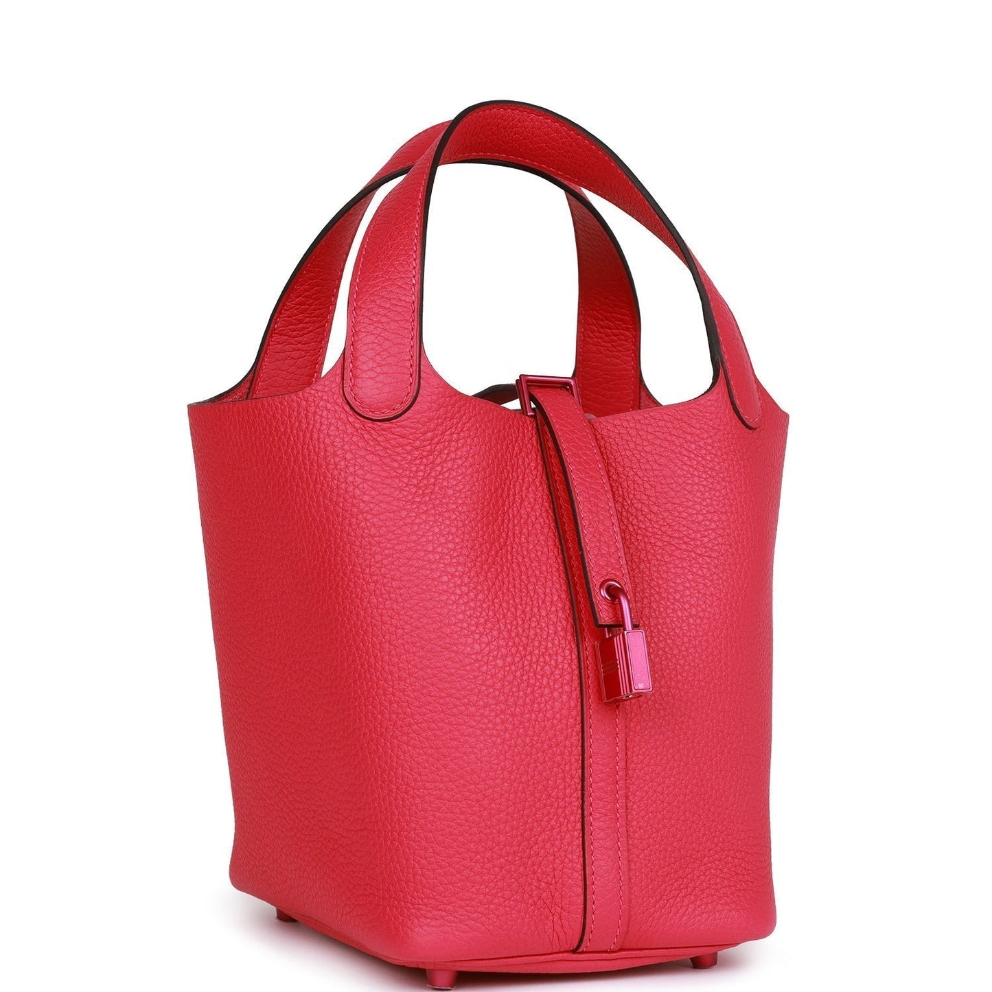 Luxury Hermes Monochrome Picotin 18 Rose Mexico Clemence Pink Hardware