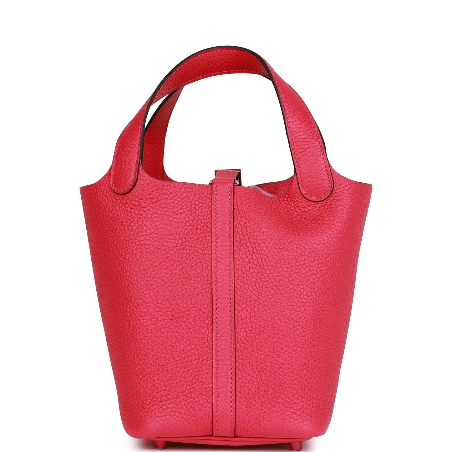 Luxury Hermes Monochrome Picotin 18 Rose Mexico Clemence Pink Hardware