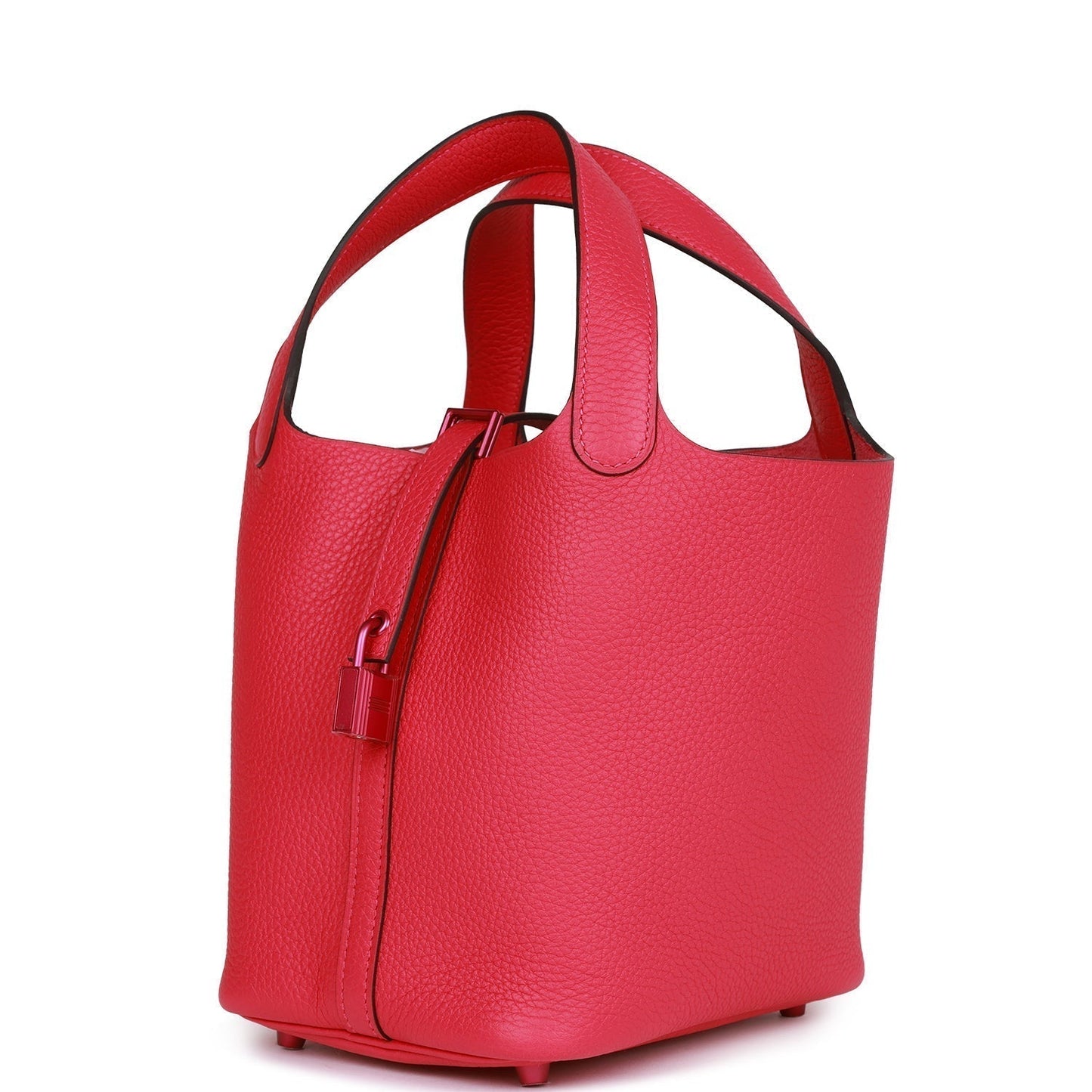 Luxury Hermes Monochrome Picotin 18 Rose Mexico Clemence Pink Hardware
