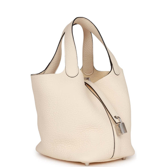 Luxury Hermes Picotin 18 Nata Clemence Palladium Hardware