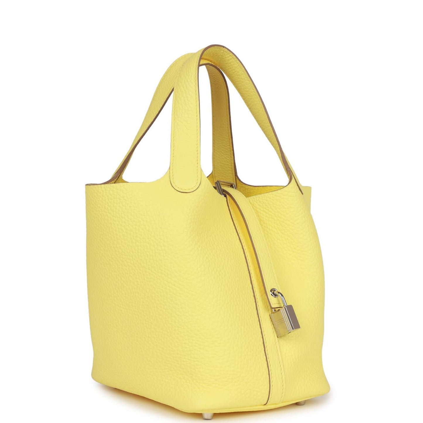 Luxury Hermes Picotin 18 Limoncello Clemence Palladium Hardware