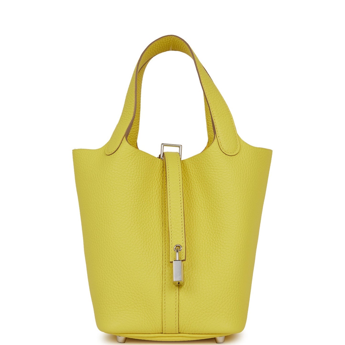 Luxury Hermes Picotin Lock 18 Lime Clemence Palladium Hardware