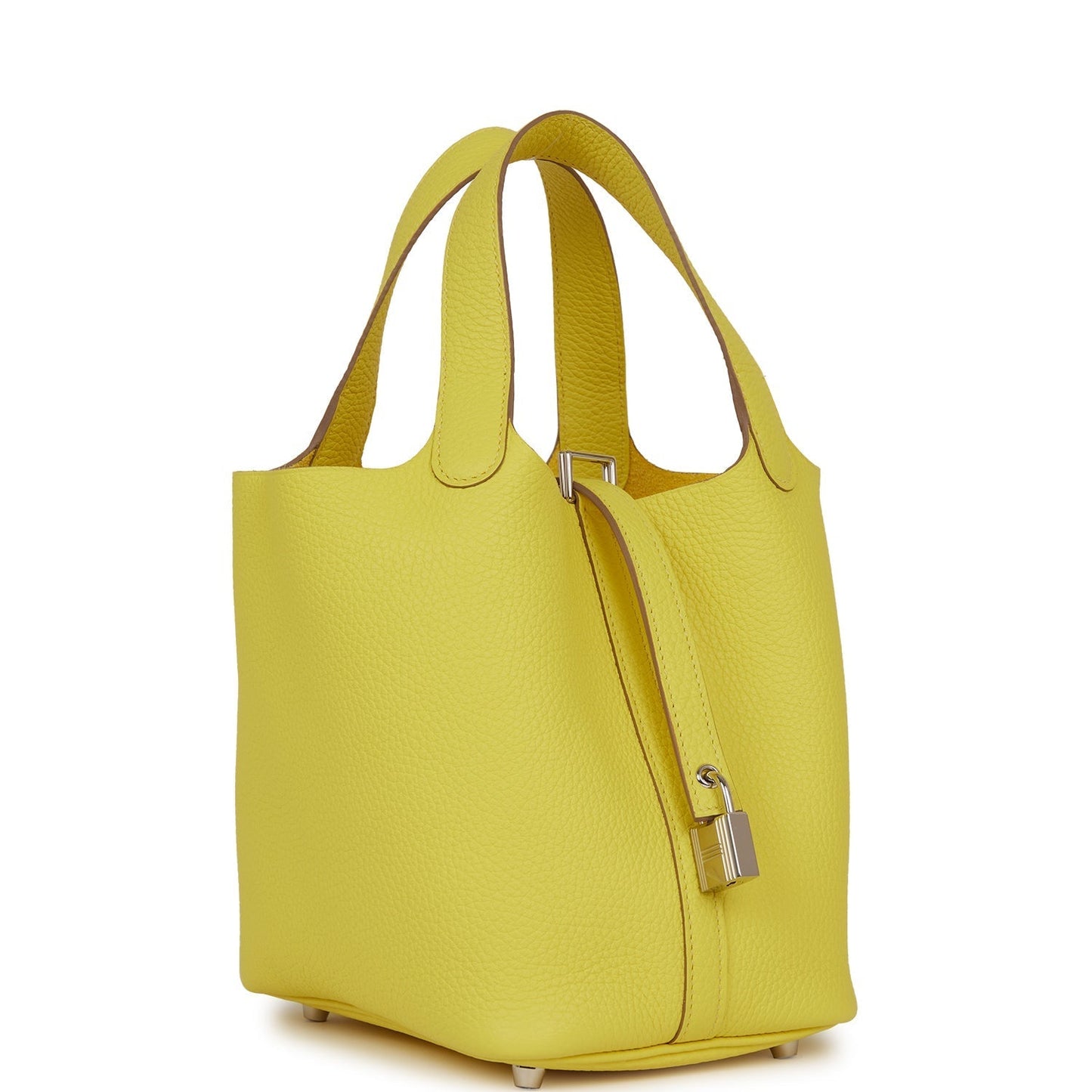 Luxury Hermes Picotin Lock 18 Lime Clemence Palladium Hardware