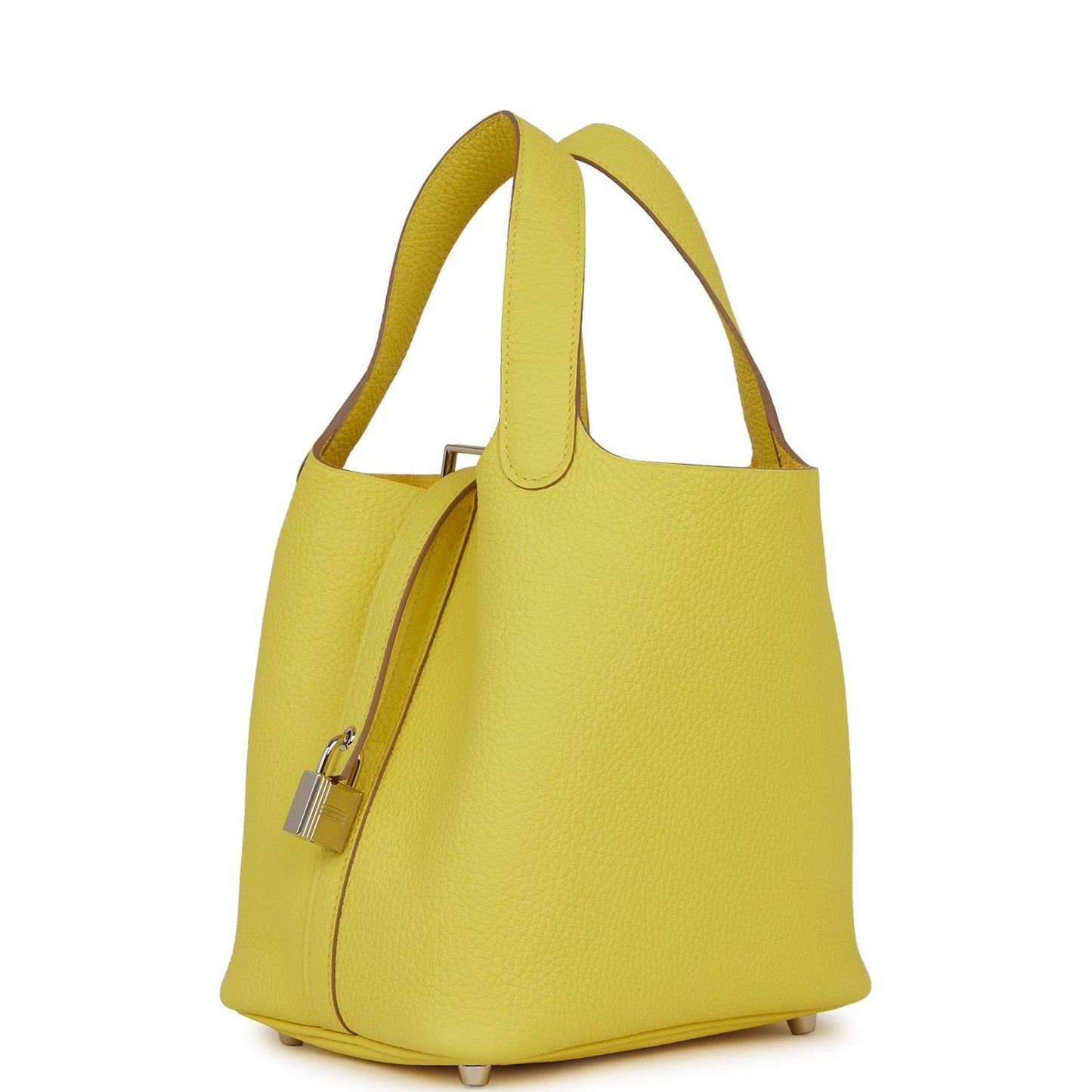Luxury Hermes Picotin Lock 18 Lime Clemence Palladium Hardware
