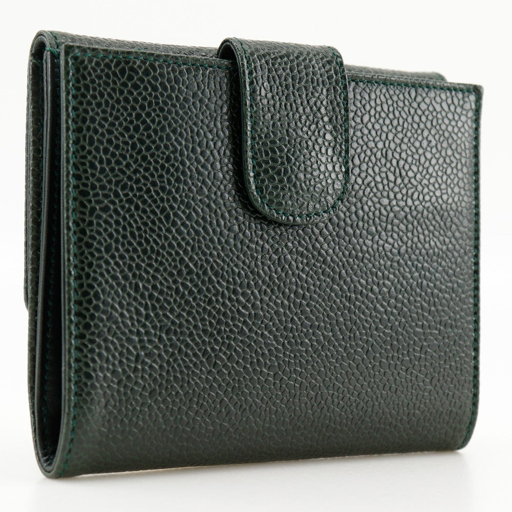 Chanel Caviar Bifold Wallet Leather Short Wallet A13496 in New Condition