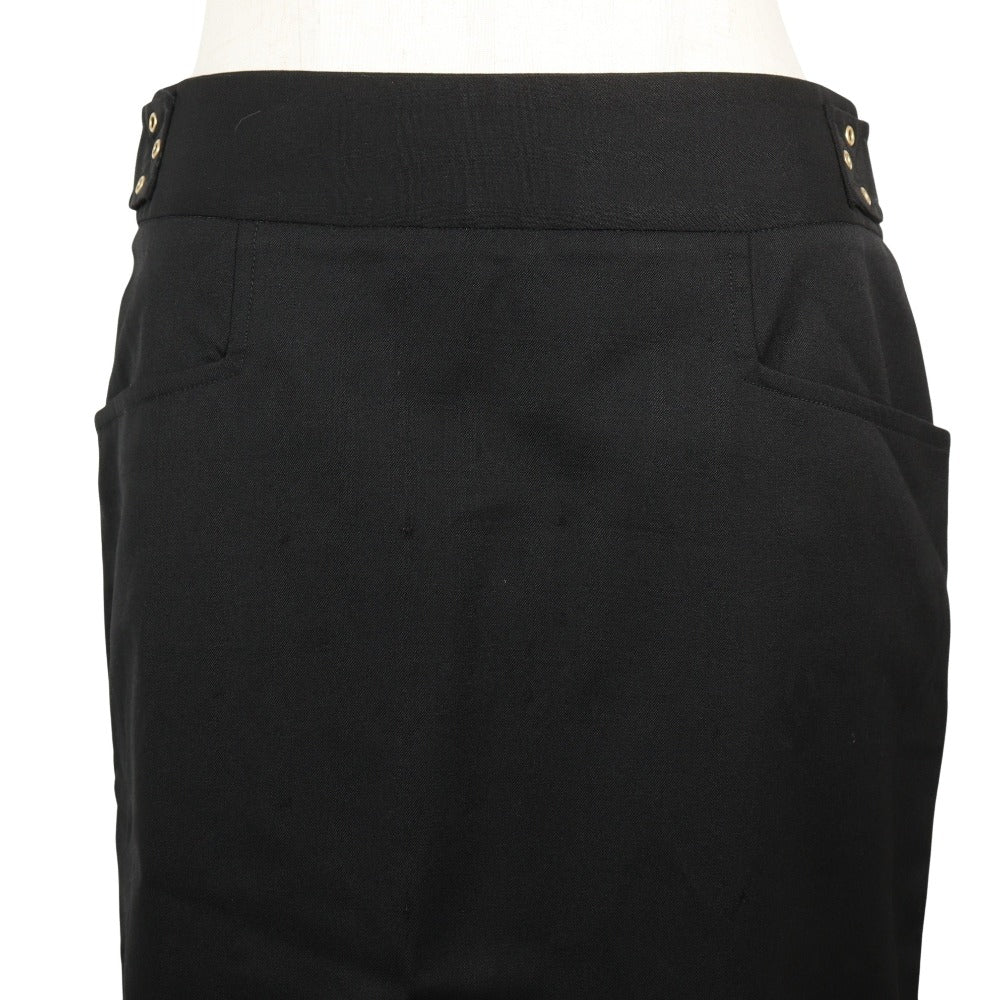 Luxury Gucci Trending 2025 Wool Polyurethane Skirt Black
