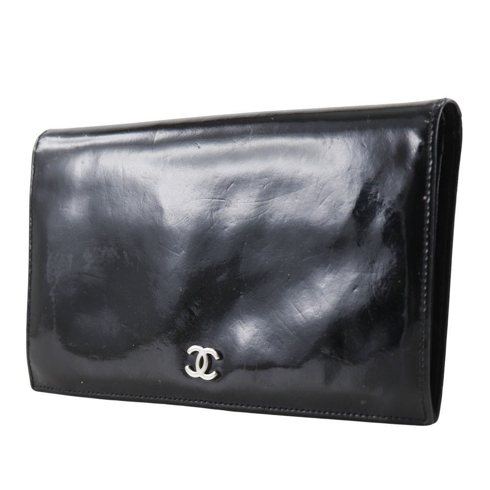 Chanel Coco Mark Patent Leather Wallet