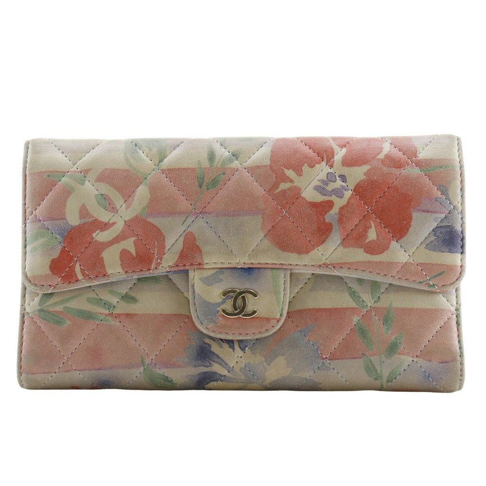 Chanel Matelasse Lambskin Long Wallet