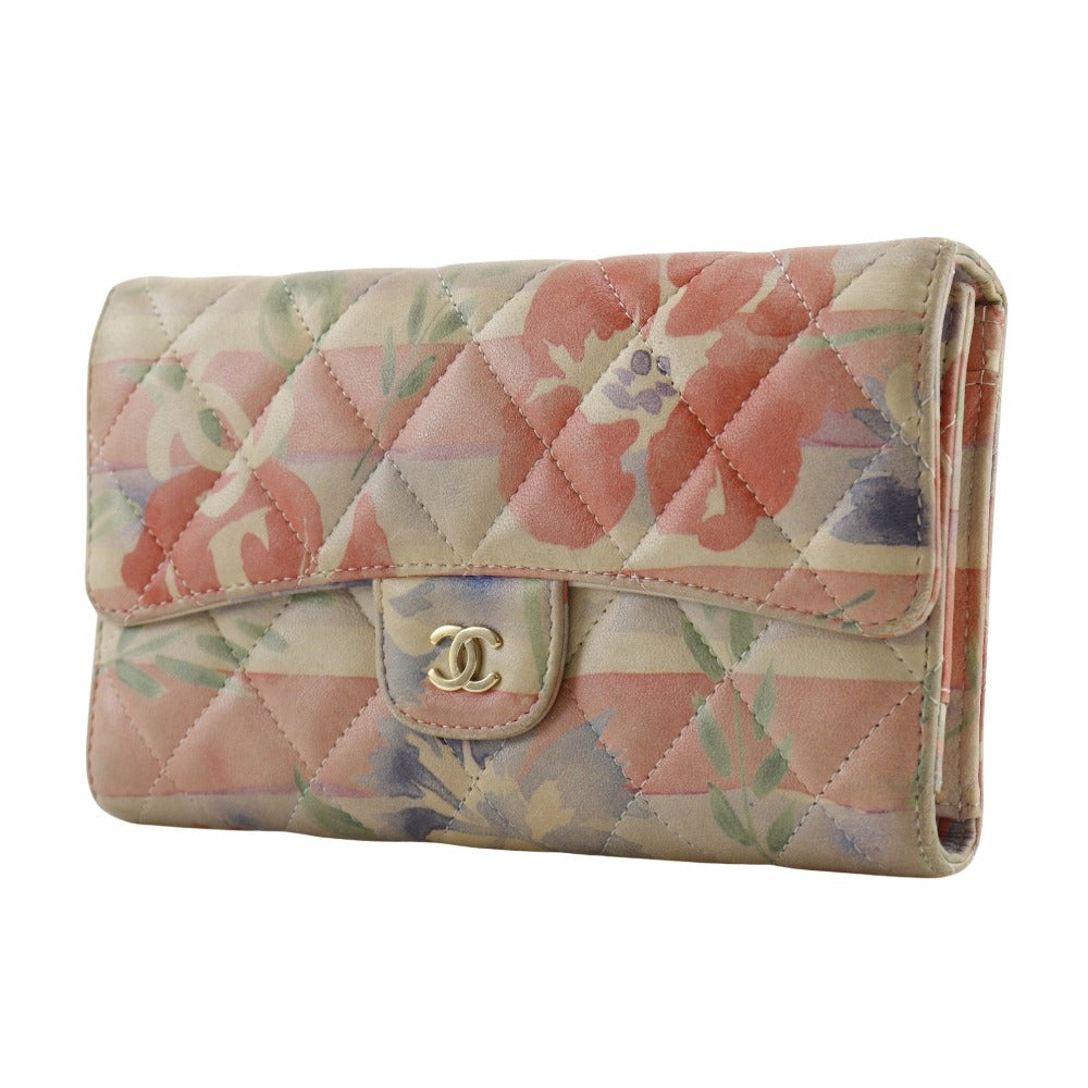 Chanel Matelasse Lambskin Long Wallet