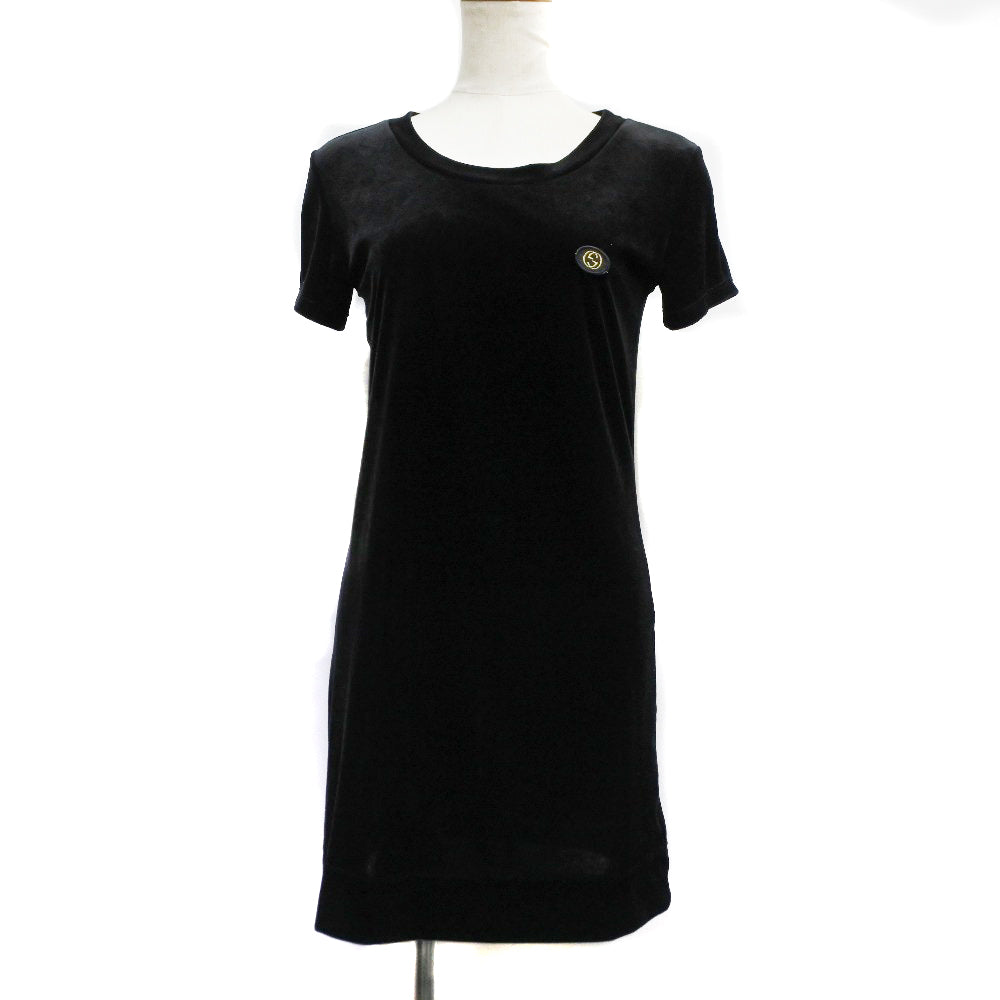 Luxury Gucci Trending 2025 Velour Interlocking G Dress Black
