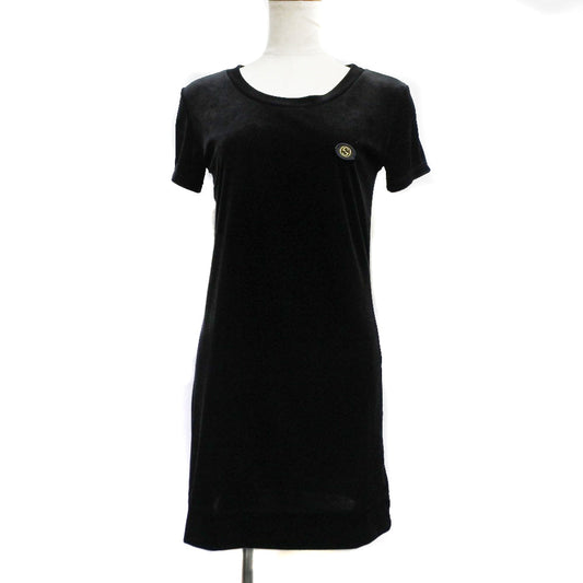 Luxury Gucci Trending 2025 Velour Interlocking G Dress Black