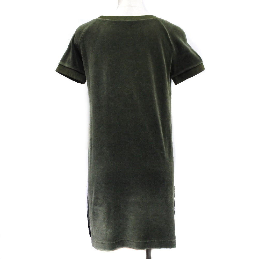 Luxury Gucci Trending 2025 Velour Side Line Dress Khaki