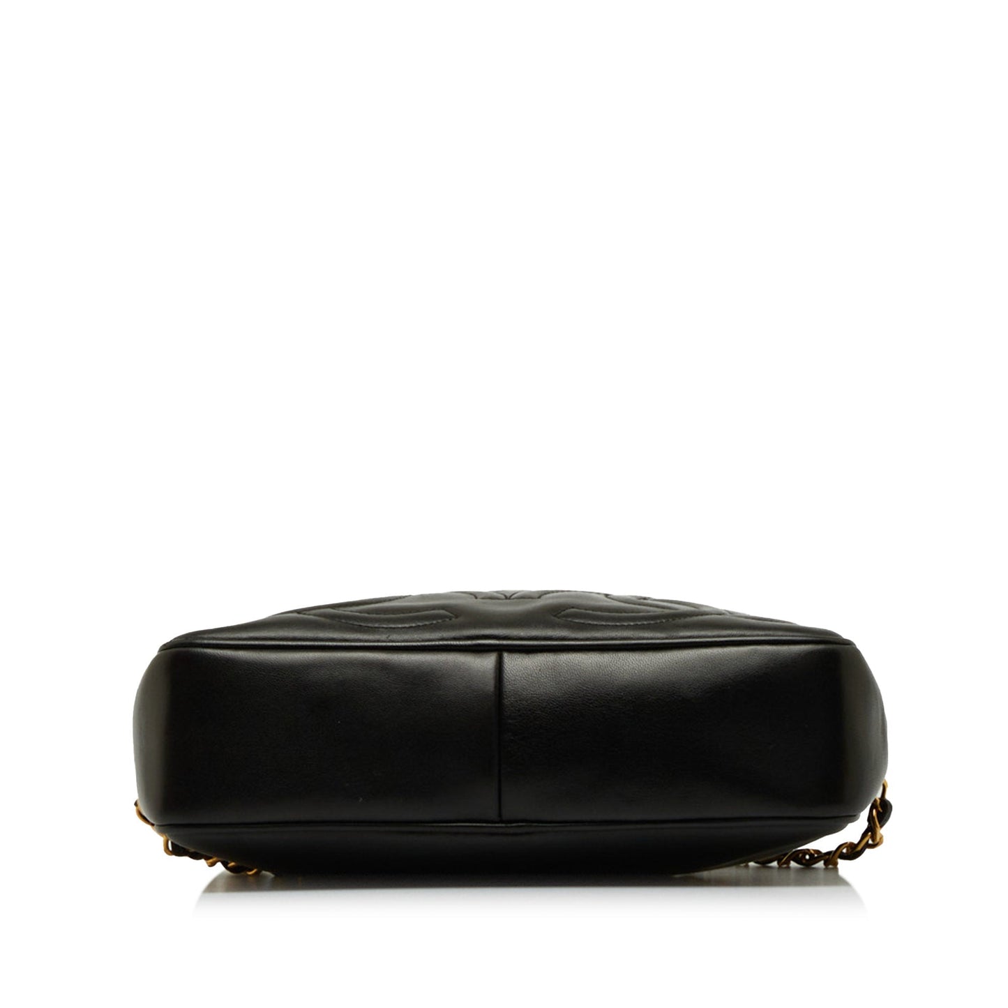 Luxury Chanel Triple CC Camera Bag Black Lambskin Gold