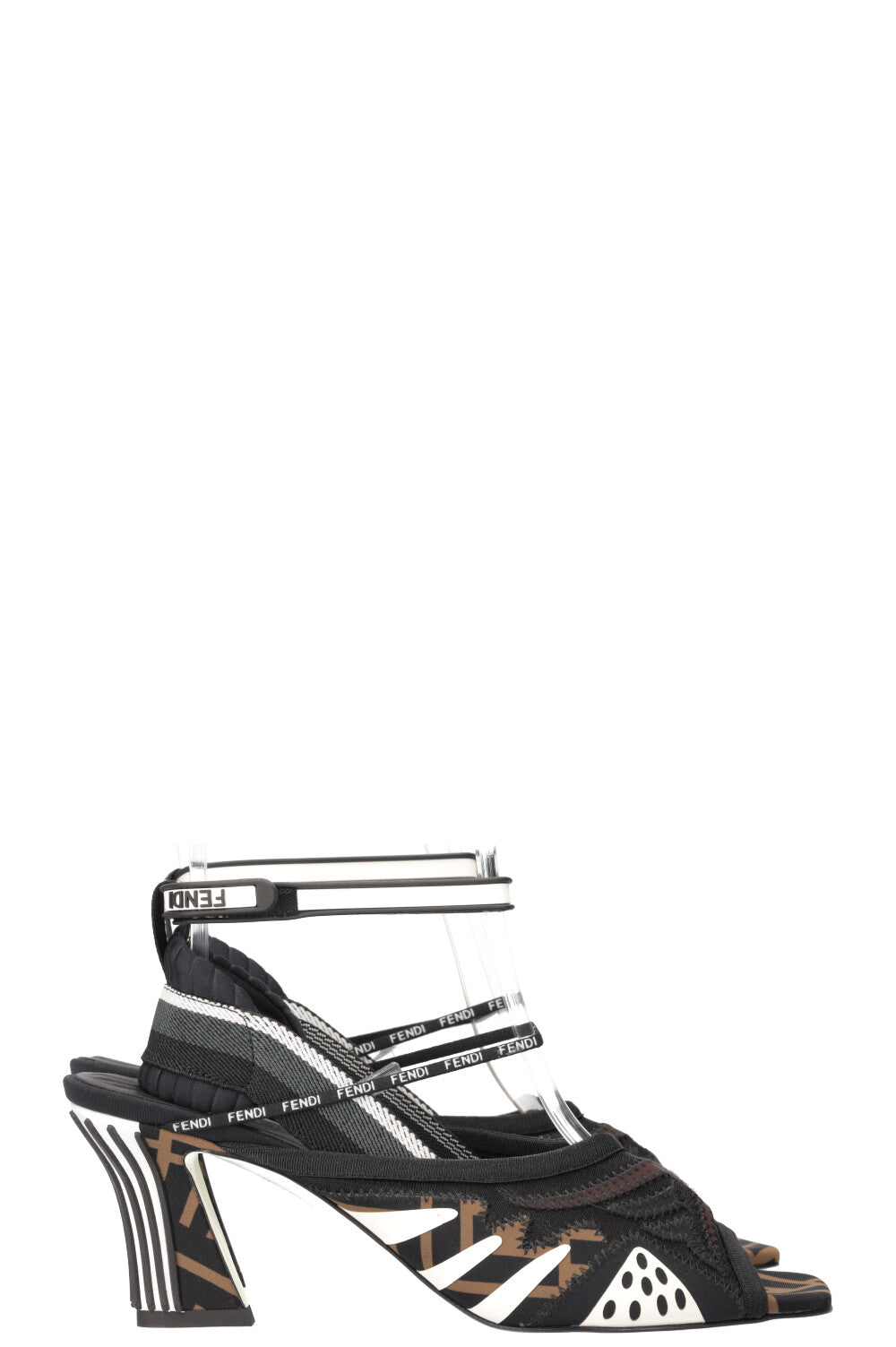 Luxury Fendi Freedom Patchwork Heels