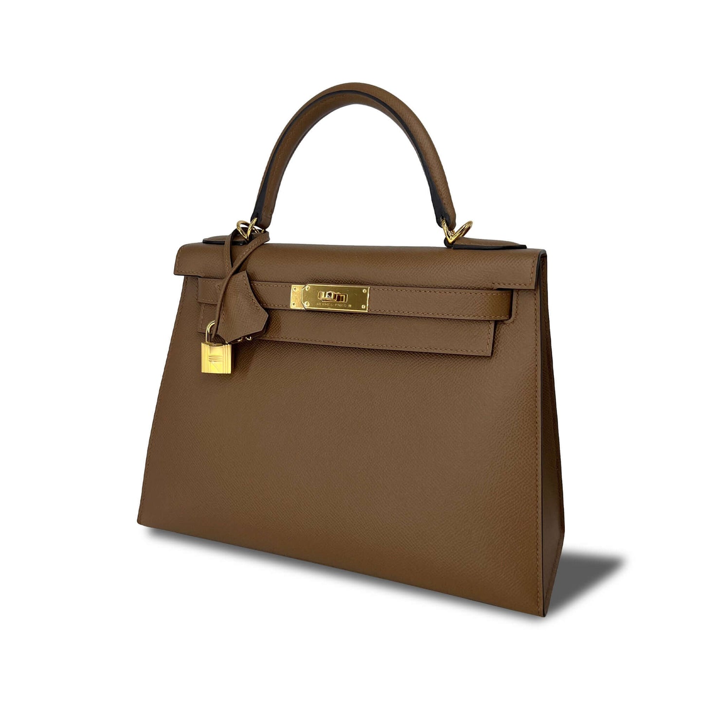 Top Quality Luxury Hermes Kelly Alezan Epsom leather designer bag K28 GHW