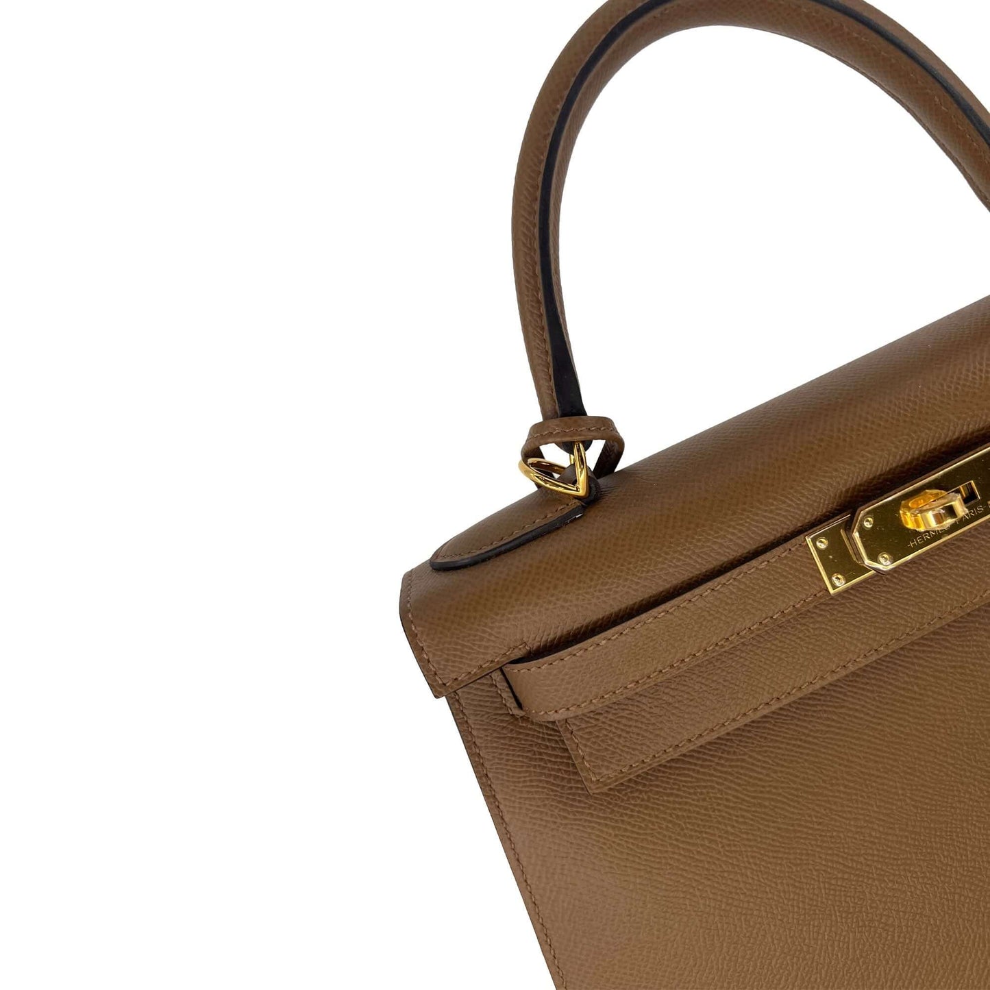 Top Quality Luxury Hermes Kelly Alezan Epsom leather designer bag K28 GHW
