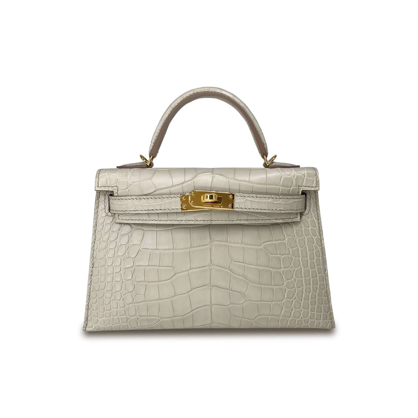 Top Quality Luxury Hermes Kelly Beton Matte Designer Bag K20 GHW