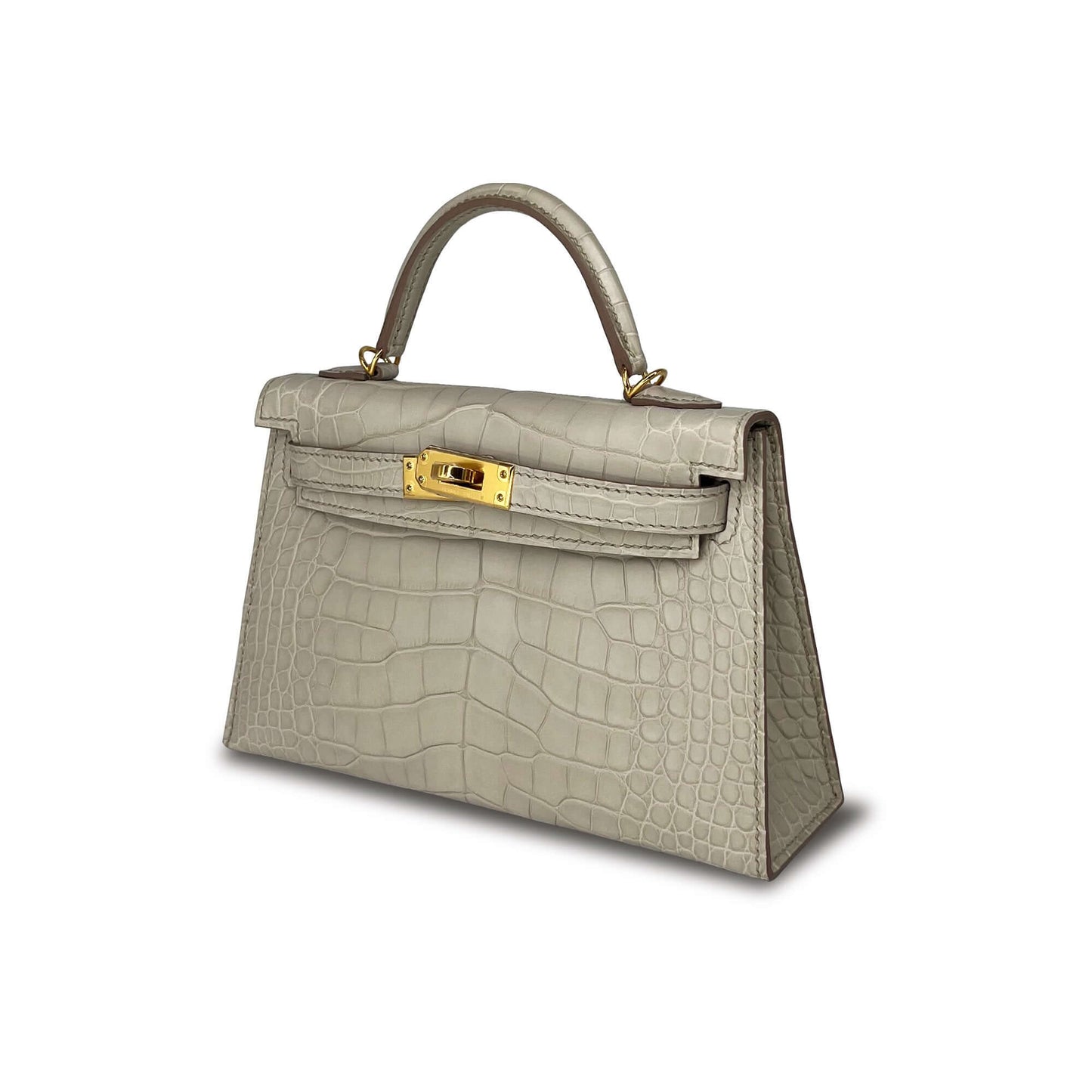 Top Quality Luxury Hermes Kelly Beton Matte Designer Bag K20 GHW
