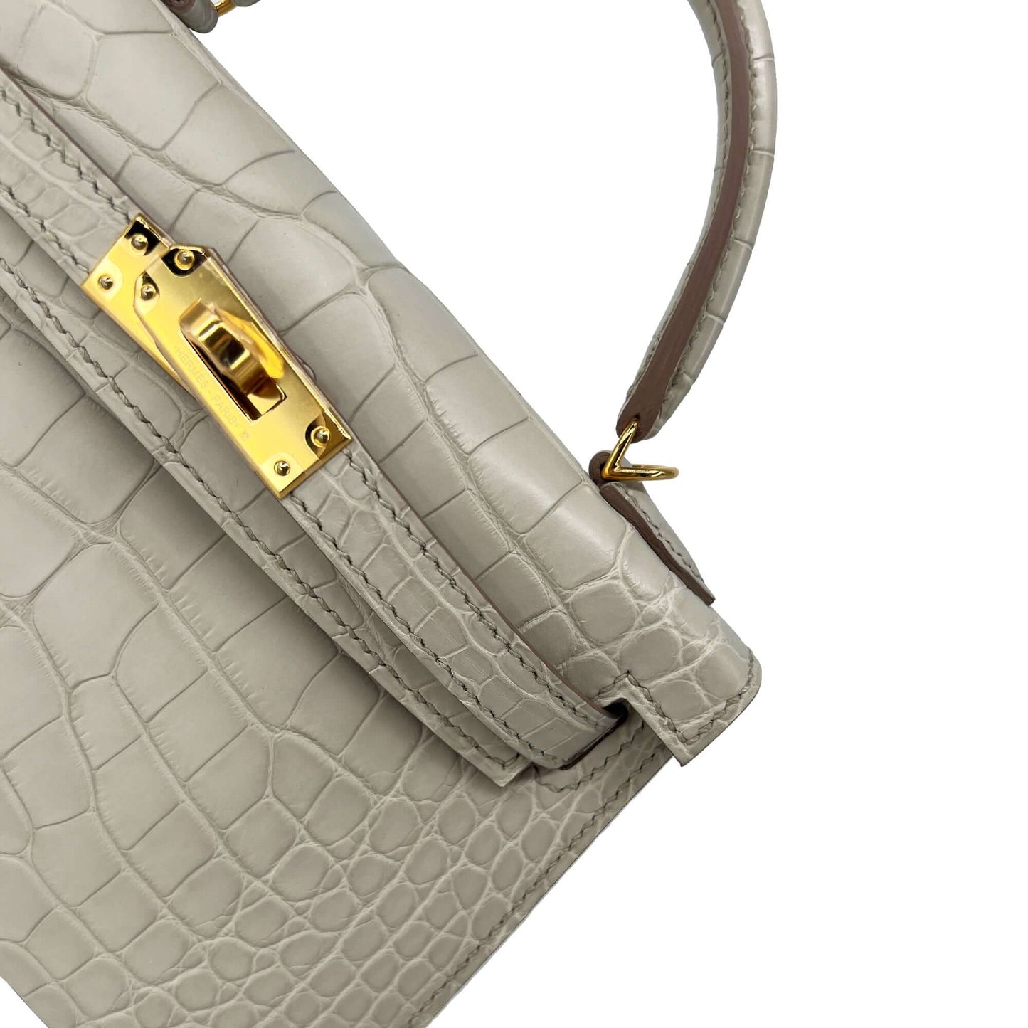 Top Quality Luxury Hermes Kelly Beton Matte Designer Bag K20 GHW