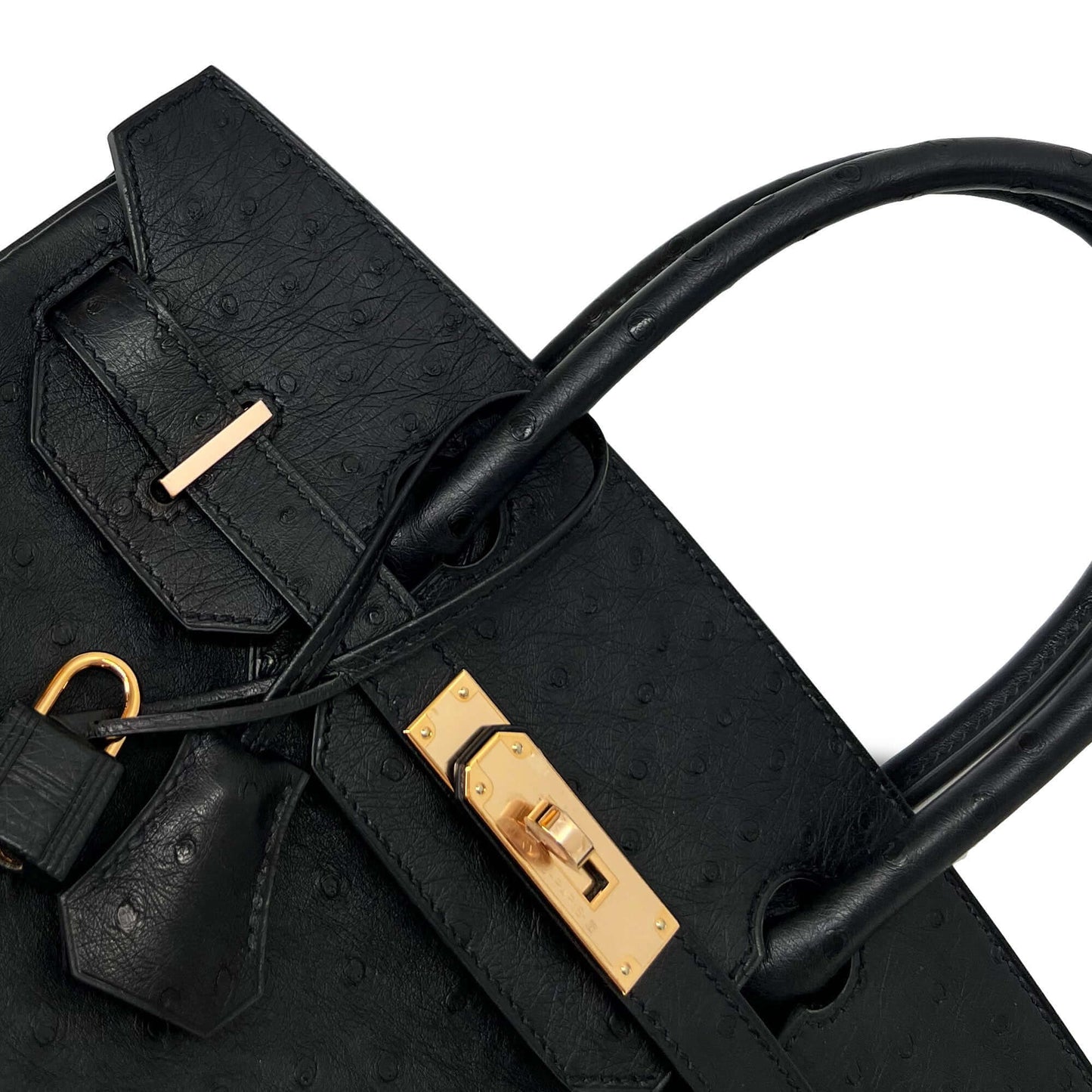 Top Quality Luxury Hermes Birkin Noir Designer Bag B30 RGHW
