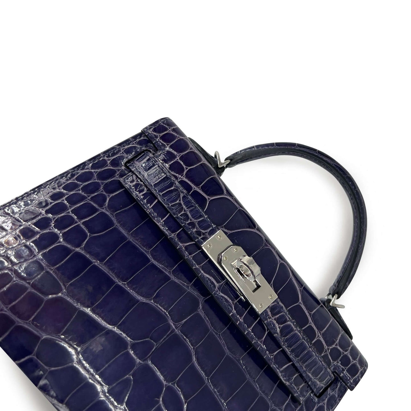 Top Quality Luxury Hermes Kelly Designer Bag in Bleu Encre Lisse K20 PHW
