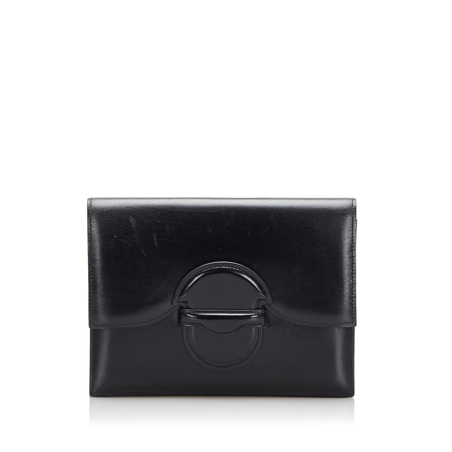 Luxury Hermes Box Calf Leather Clutch Bag (SHG-ZZYtmS)