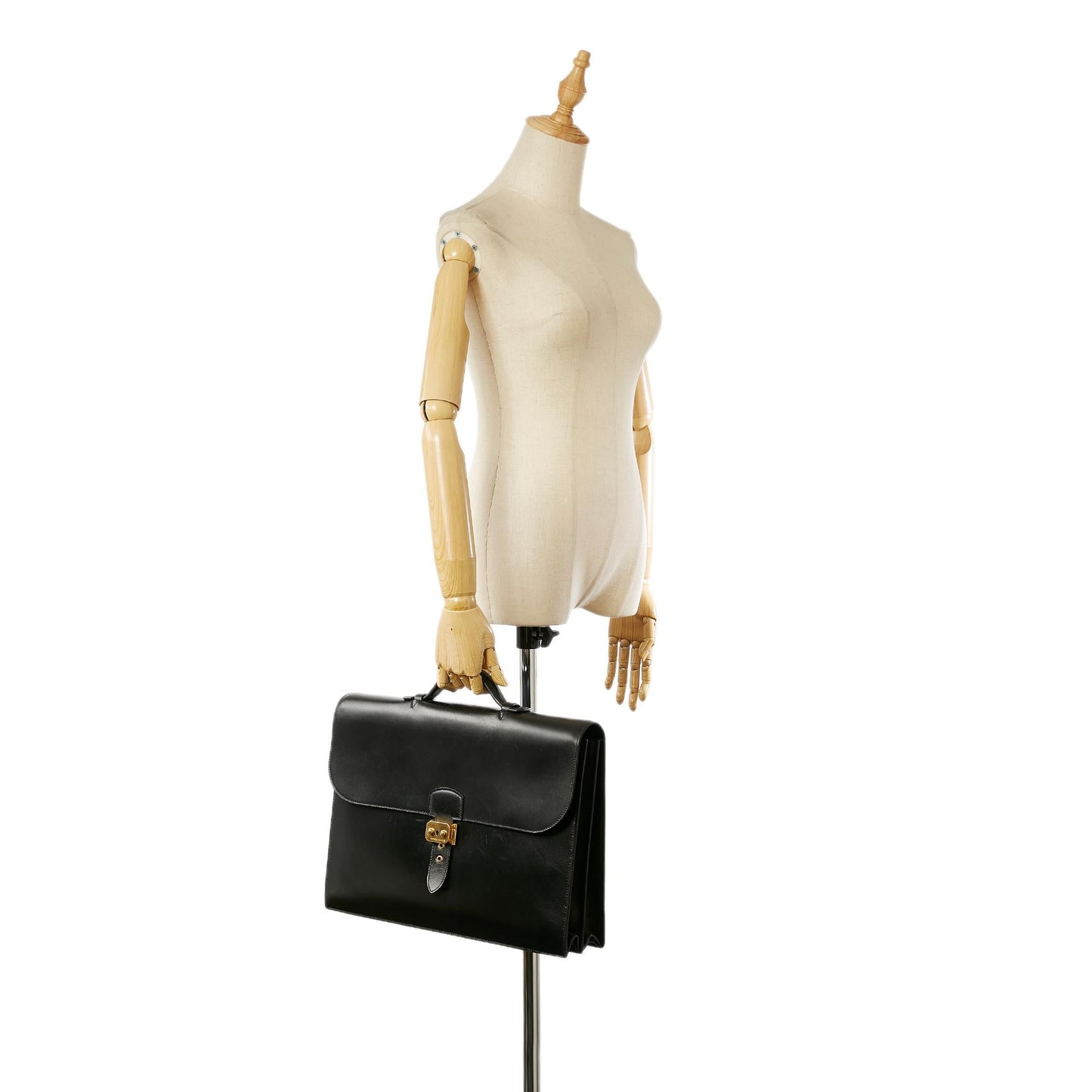 Luxury Hermes Box Calf Sac a Depeches 38 (SHG-23148)