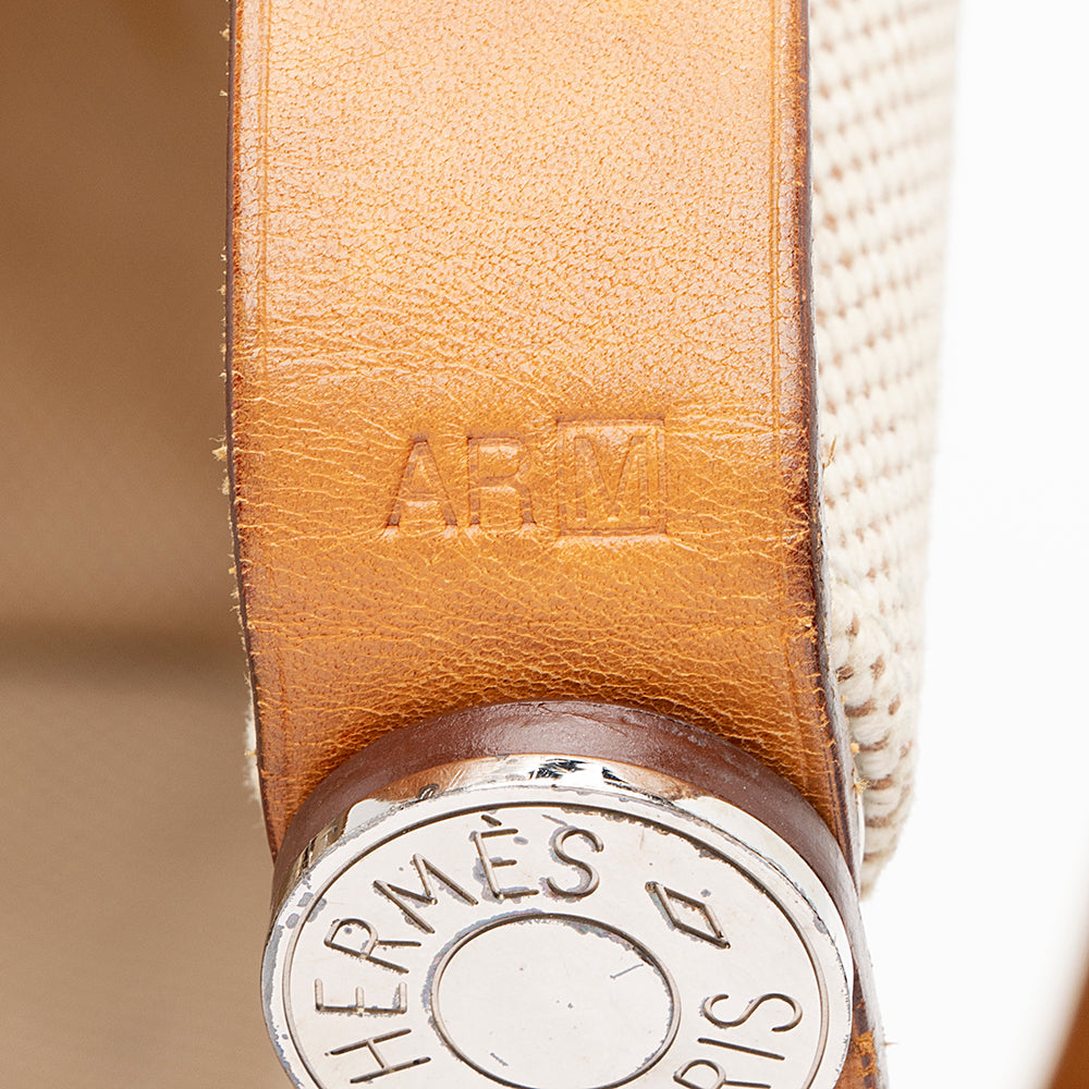 Luxury Hermes Canvas Calfskin Cabag Elan Tote - FINAL SALE (SHF-16359)