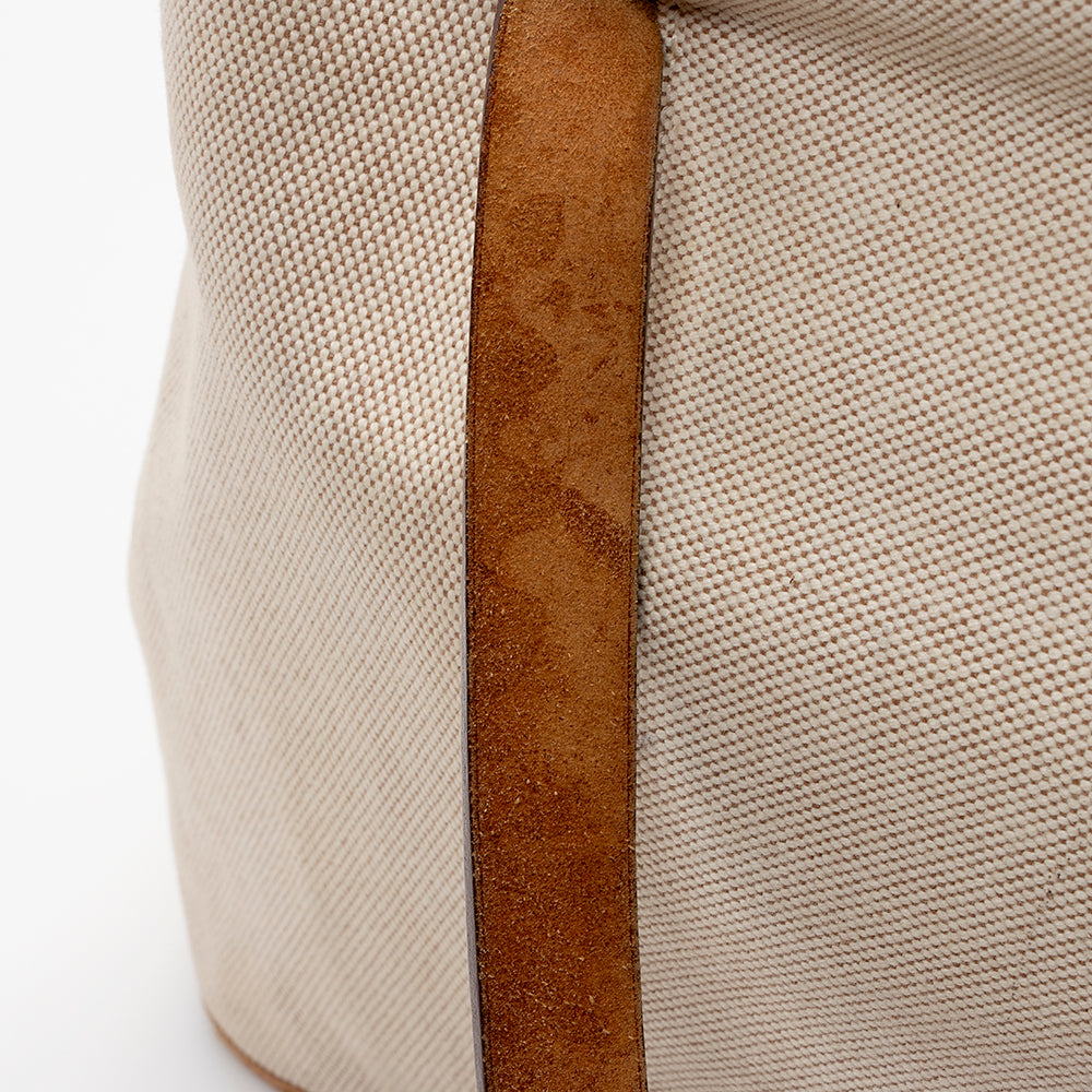 Luxury Hermes Canvas Calfskin Cabag Elan Tote - FINAL SALE (SHF-16359)